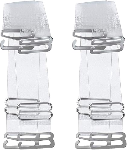 dgdgcool Correas transparentes para brasier, 2 pares de correas invisibles para sujetador, antideslizantes, ajustables