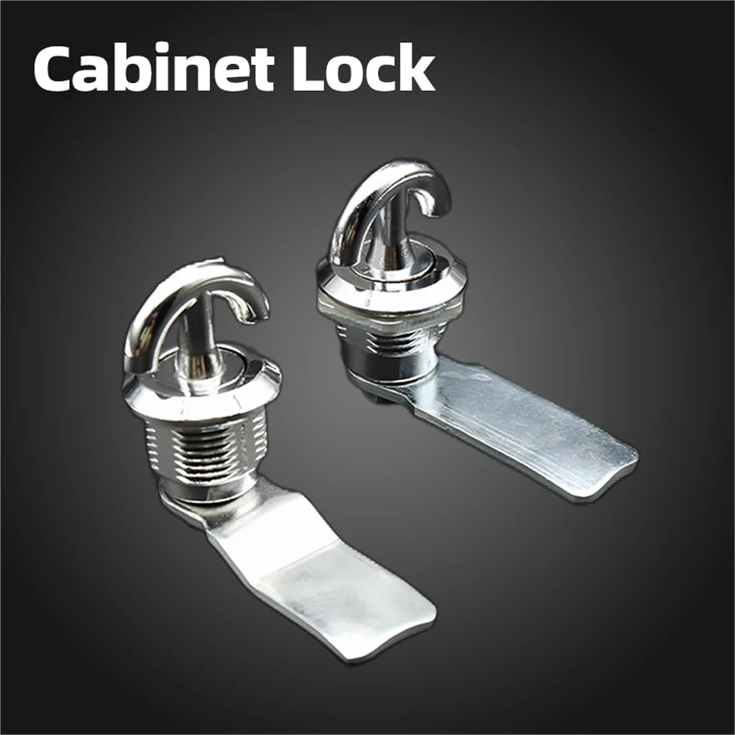 Cabinet Drawer Lock with Key Furniture Hardware Door for Office Desk Industrial Box Cam Locks 1Pcs(Zinc Alloy Flat)