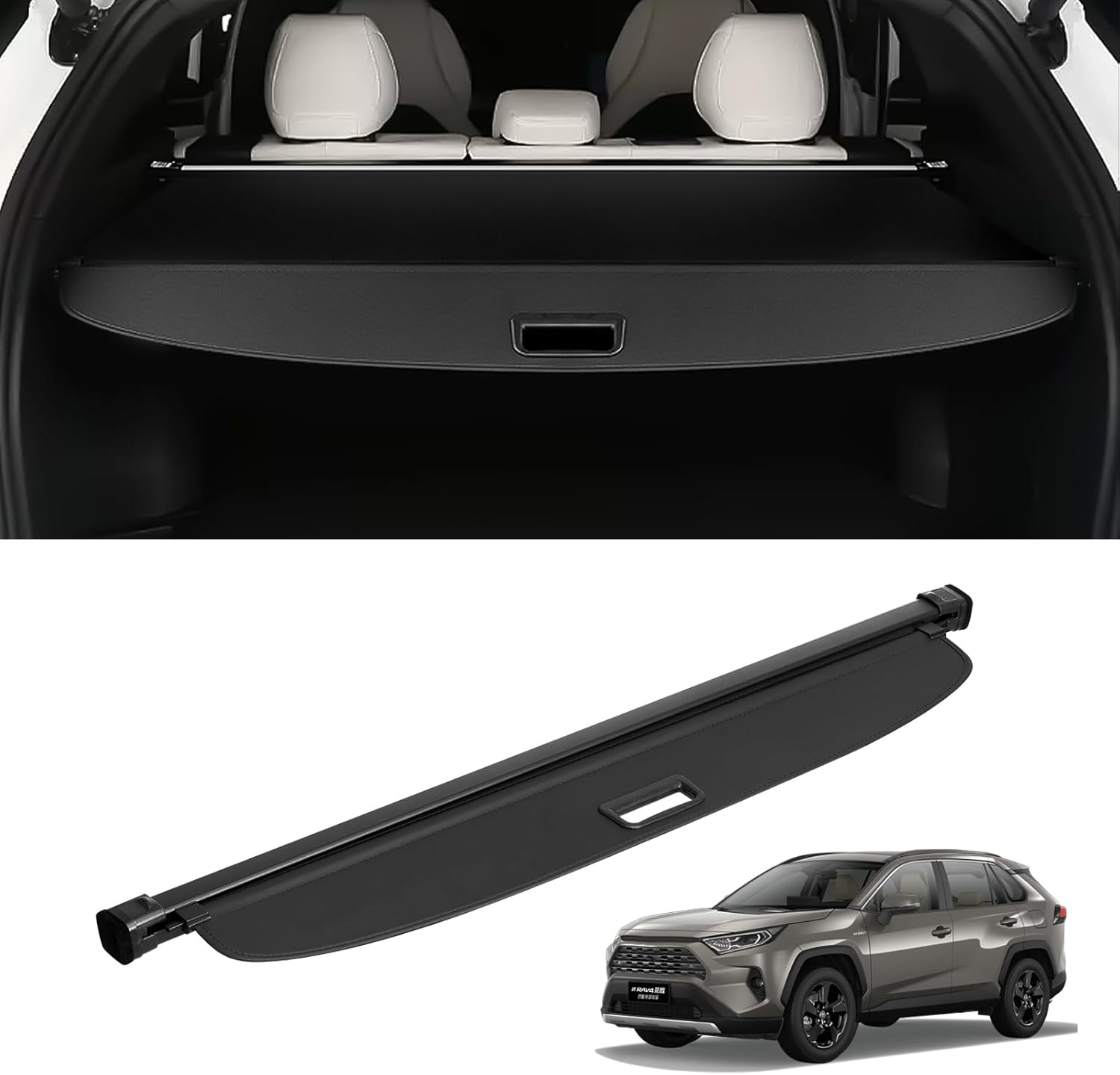 Retractable Cargo Cover For 2019-2024 For Premium - Adjustable Trunk Shielding Accessory, Weatherproof Protection, , Sleek , , Trunk Cover, Cover, Durable Material | Check Out Today's Deals Now