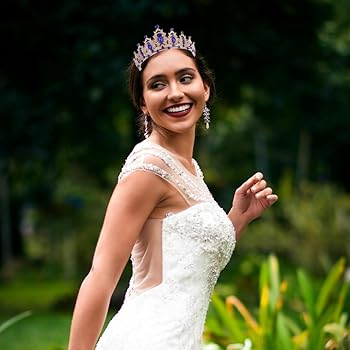 Corona Di Cristallo Teklemon - Tiara Sposa Principessa, Corona Per Capelli Vintage Per Matrimonio, Banchetti E Feste Di Compleanno - Foto 8