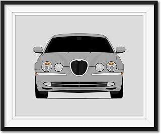 Jaguar S-Type (2004-2005) facelift Inspired Poster Print Wall Art Decor Handmade (Unframed)