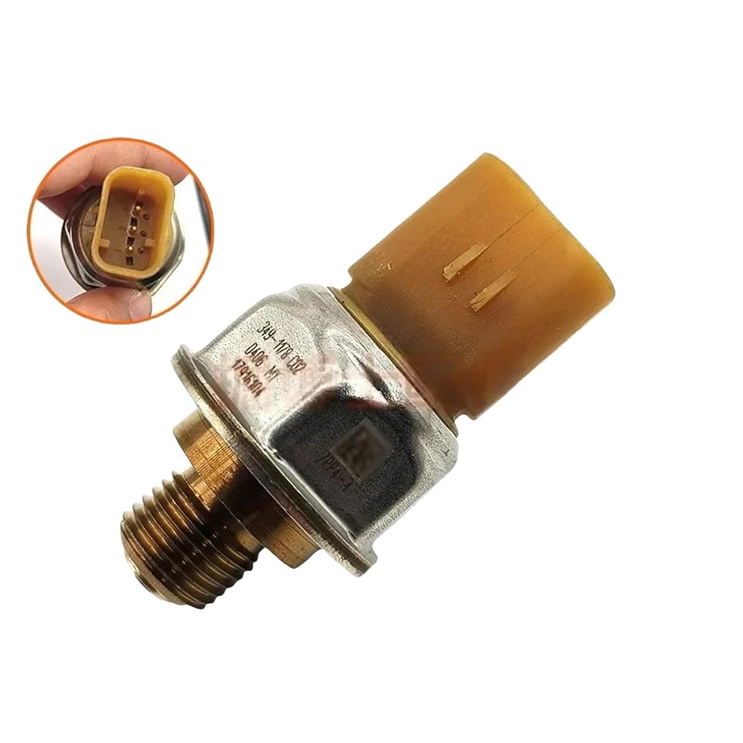 Excavator High Pressure Common Rail Pressure Sensor Compatible with 325D 329 330C C7 Part Number 349-1178