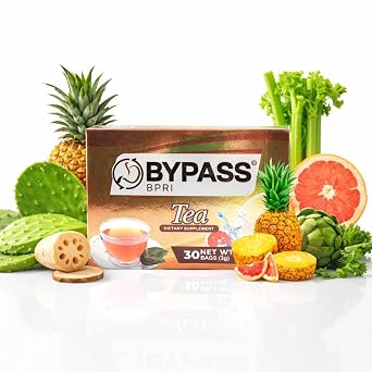 Viral Mexican Tea - BypassBPRI Herbal Tea Bags, 30 Count, Natural Blend with Pineapple, Nopal, Lotus Root, Grapefruit & Artichoke, Mexican Herbal Tea, Hot or Cold Beverage
