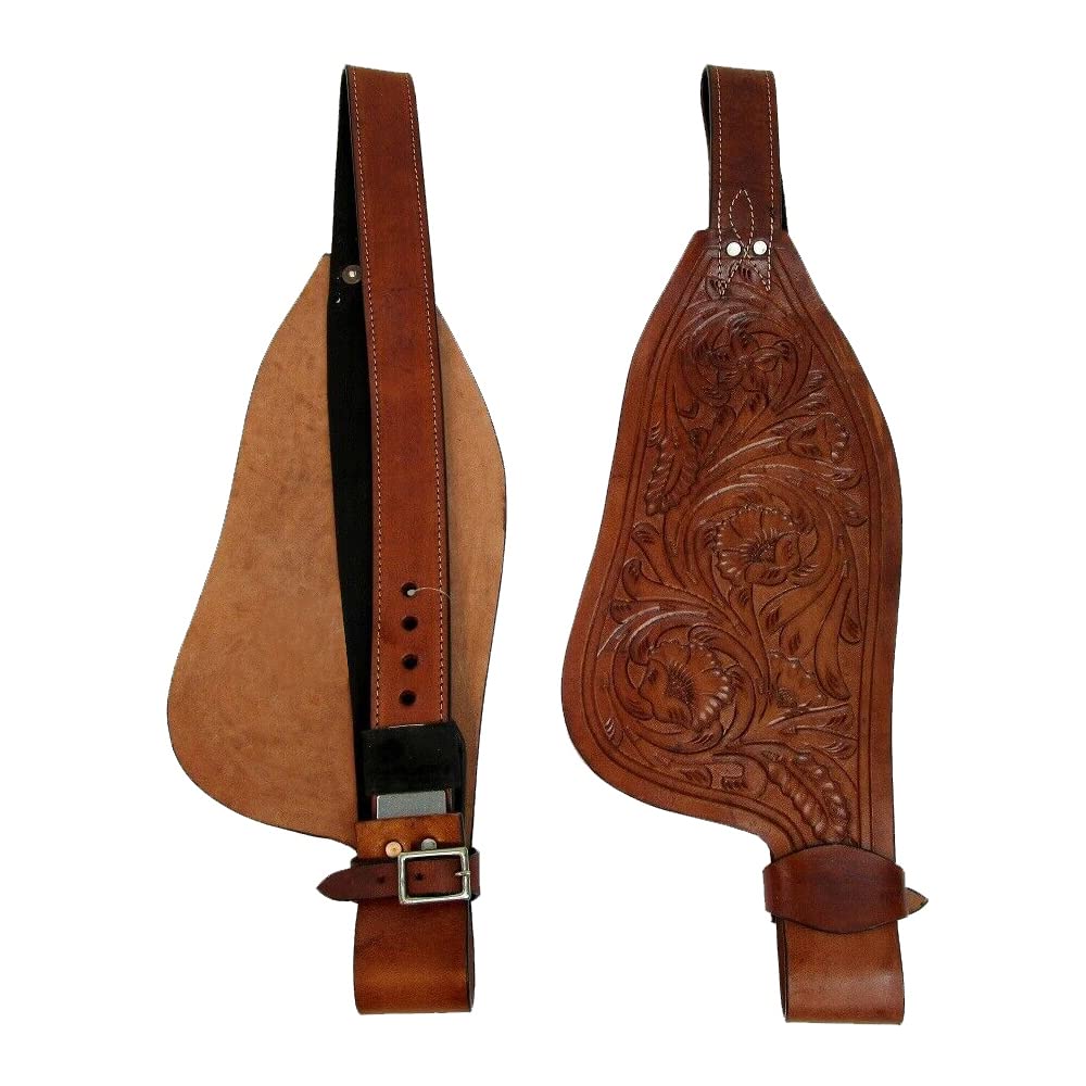 Cuir Sculpté Main Garde-Boue Selle Western Horse - Cuir Véritable