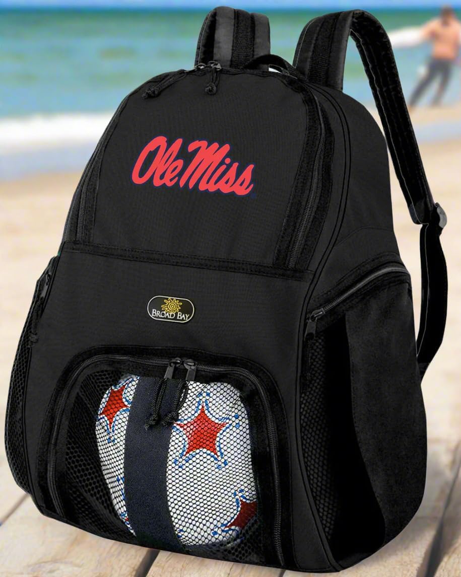 Broad Bay Ole Miss Soccer Backpack or University of Mississippi Volleyball Bag