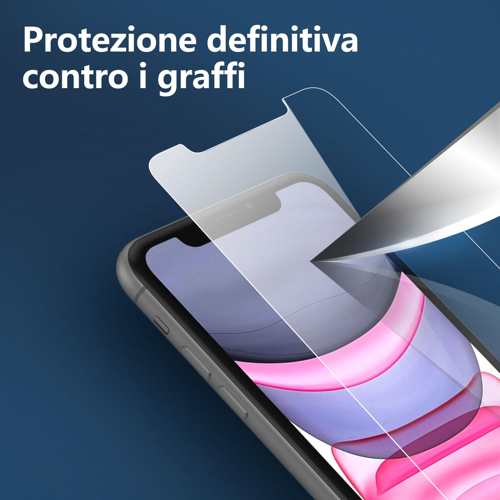 2 Pellicole Vetro Temperato Per IPhone XR 6.1'' - Durezza 9H, Anti-impronta, HD Chiaro