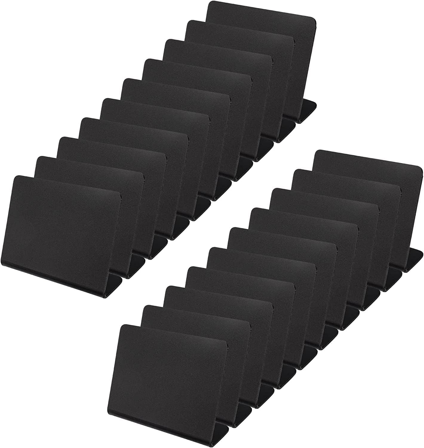 20PCS Mini Chalkboard Signs, Small Black Chalk Board Sign, Food Price Tag Display Labels Sign for Buffet Bakery Menu Message Board Signs for Christmas Party Weddings - 10 x 7.5cm
