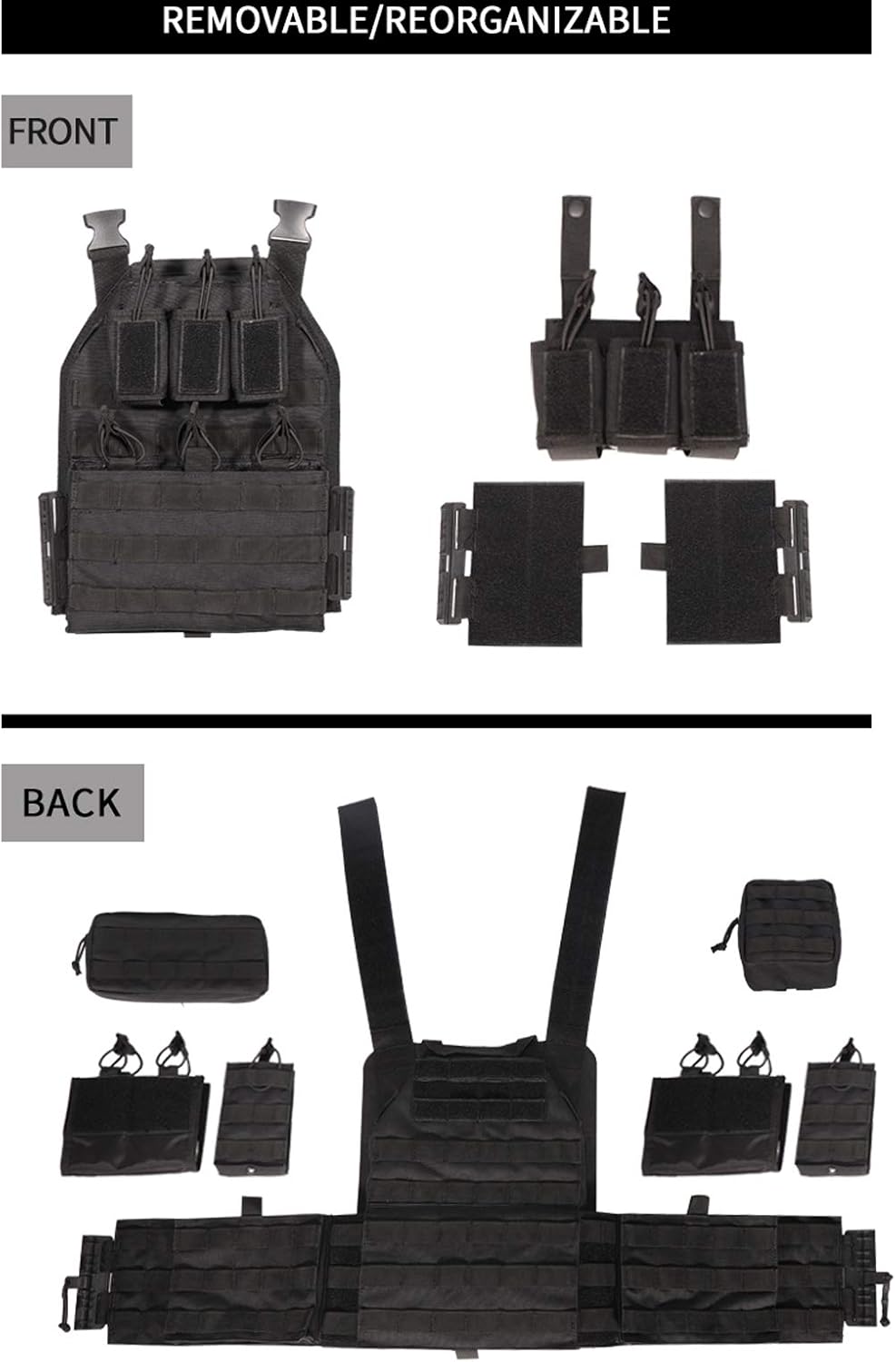 vAv YAKEDA Camo Tactical Outdoor Carrier Vest - Image 6