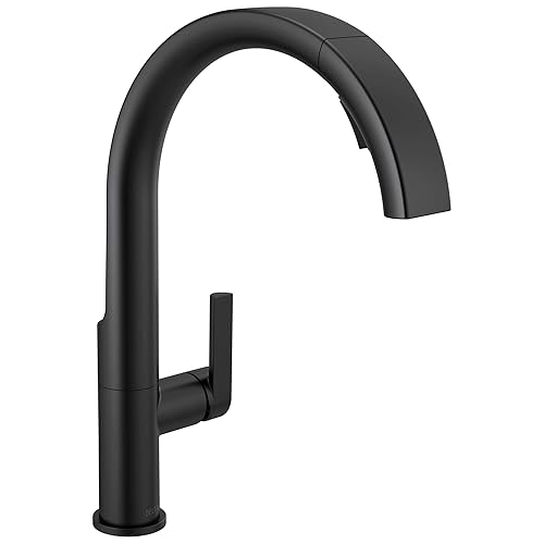 Delta Keele Matte Black Kitchen Faucet with Pull Down Sprayer,