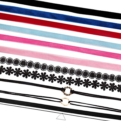 Outee 30 Pcs Choker Set Black Chokers Necklaces For Women Velvet Chokers Necklaces For Teen Girls Henna Tattoo Choker Ribbon #TOP6