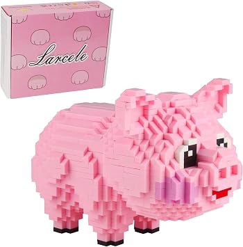 Larcele Micro Pig Building Blocks Mini Building Toy Bricks,1547 Pieces KLJM-02 Model 558