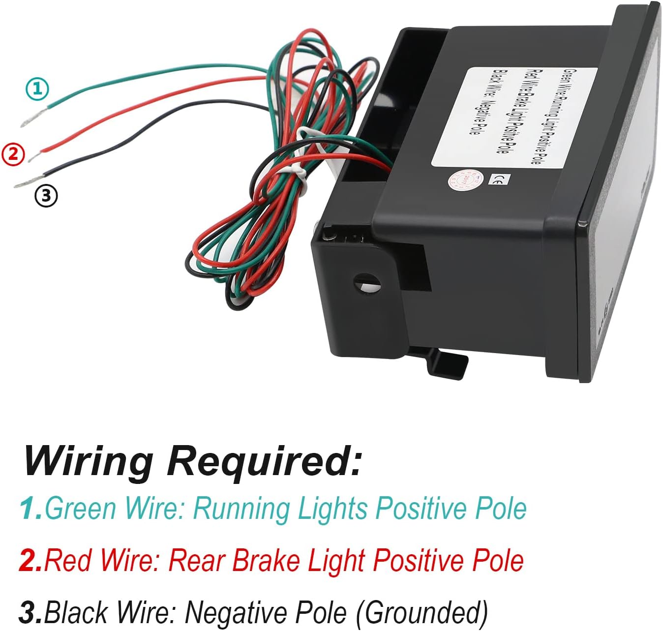 LED F1 Style Rear Fog Light Compatible with WRX STi 2011-2021 / Impreza 2011-2016 / XV Crosstrek 2013-2017, Strobe Flashing Brake Light Smoked Lens