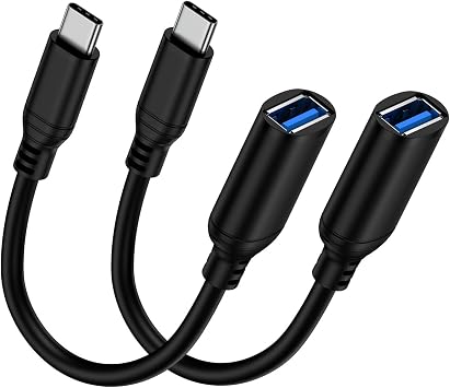 USB C to USB 3.0 Adapter [2Pack] for Samsung Galaxy S26 Ultra S25FE S24 S23 | Type C Male to USB Female OTG Cable 5Gbps High-Speed Data Transfer Converter for PC/Laptops/Camera/USB Flash Drive/External