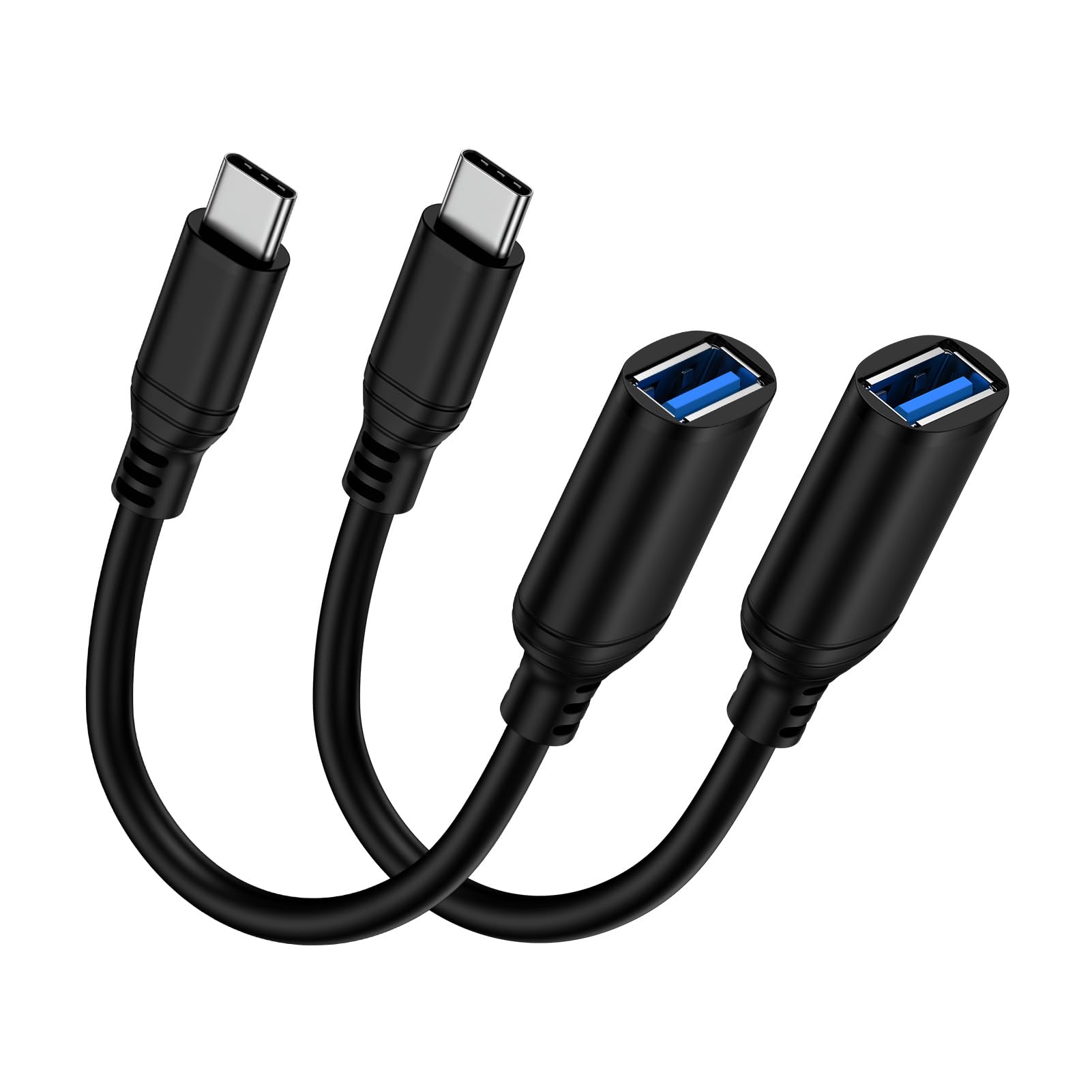 USB C to USB 3.0 Adapter, 5Gbps High-Speed Data Transfer USB C Android Adapter Male to USB Female OTG On The Go Dongle Cable Converter for Cellphone Laptops Surface Camera Card Reader MIDI Keyboard