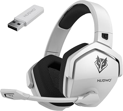 NUBWO Gaming Headset, PS5 Headset, 2.4G USB/Bluetooth, 5.3/3.5 mm Wired, 3-Way Connection, Wireless Headset, Microphone Included, 20ms Ultra Low Latency, 100 Hours Long Usage, Mute Function