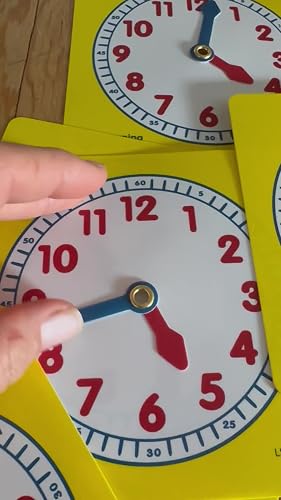 Learning Resources Pupil Clock Dials Set Of 10 - Analog Clocks With Moveable Hands For Teaching Time - View #4