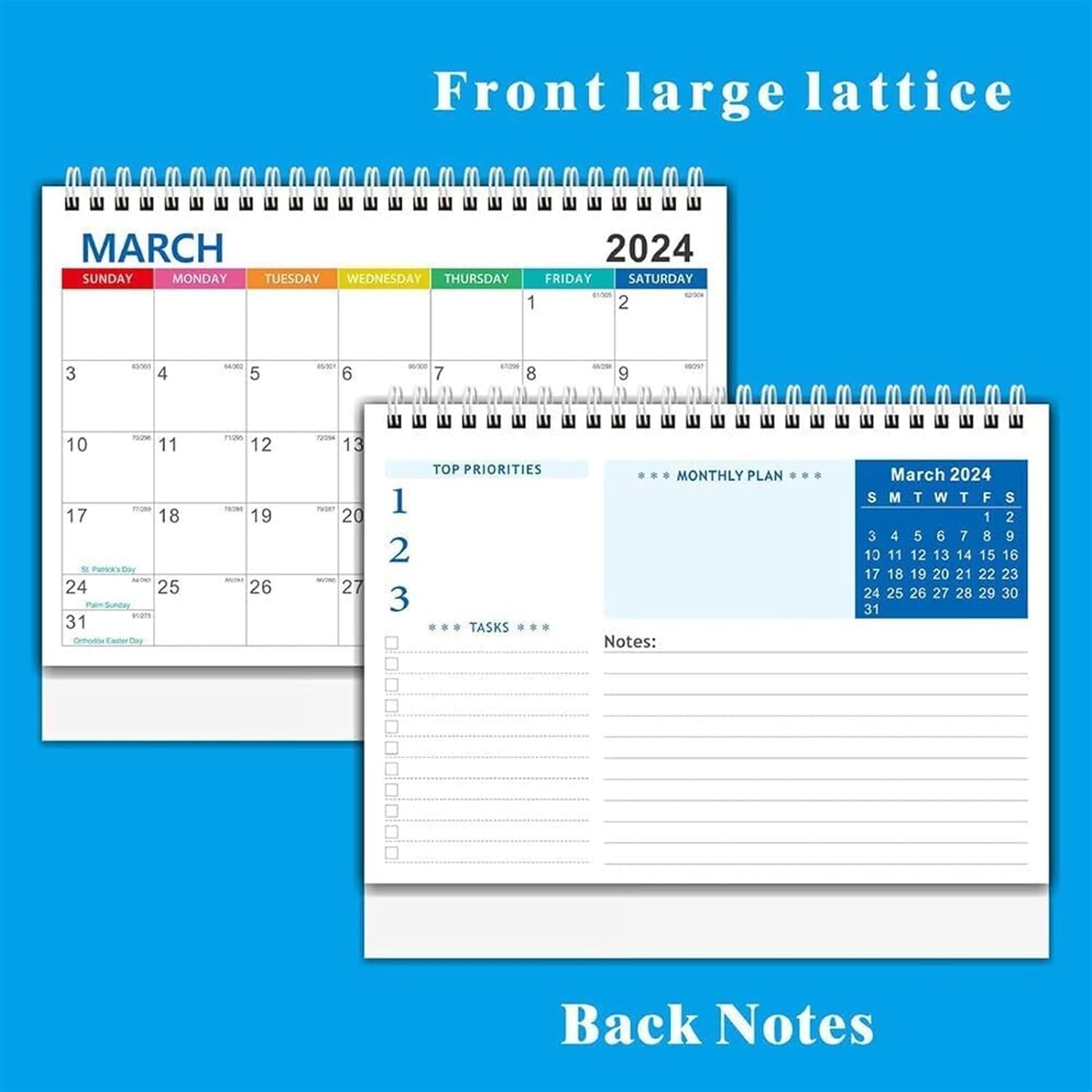 Calendario, calendario da parete, calendario 2024 calendario da scrivania 2024 12 mesi annuale calandra mensile notebook calendario da parete calendario da ufficio (colore: 3 pezzi)