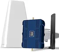 Amplificador de celular para escritório em casa, até 2500 pés quadrados, amplificador de sinal de celular para banda 5/12/13/17, Boost 5G 4G LTE 3G dados para todas as operadoras dos EUA, aprovado