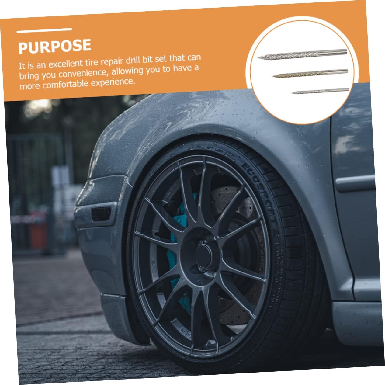 2sets Automobile Wire Cutter Drill Bit Tire Repair Tool Kit and Reamer Bits for Efficient Tire Repairs and Maintenance