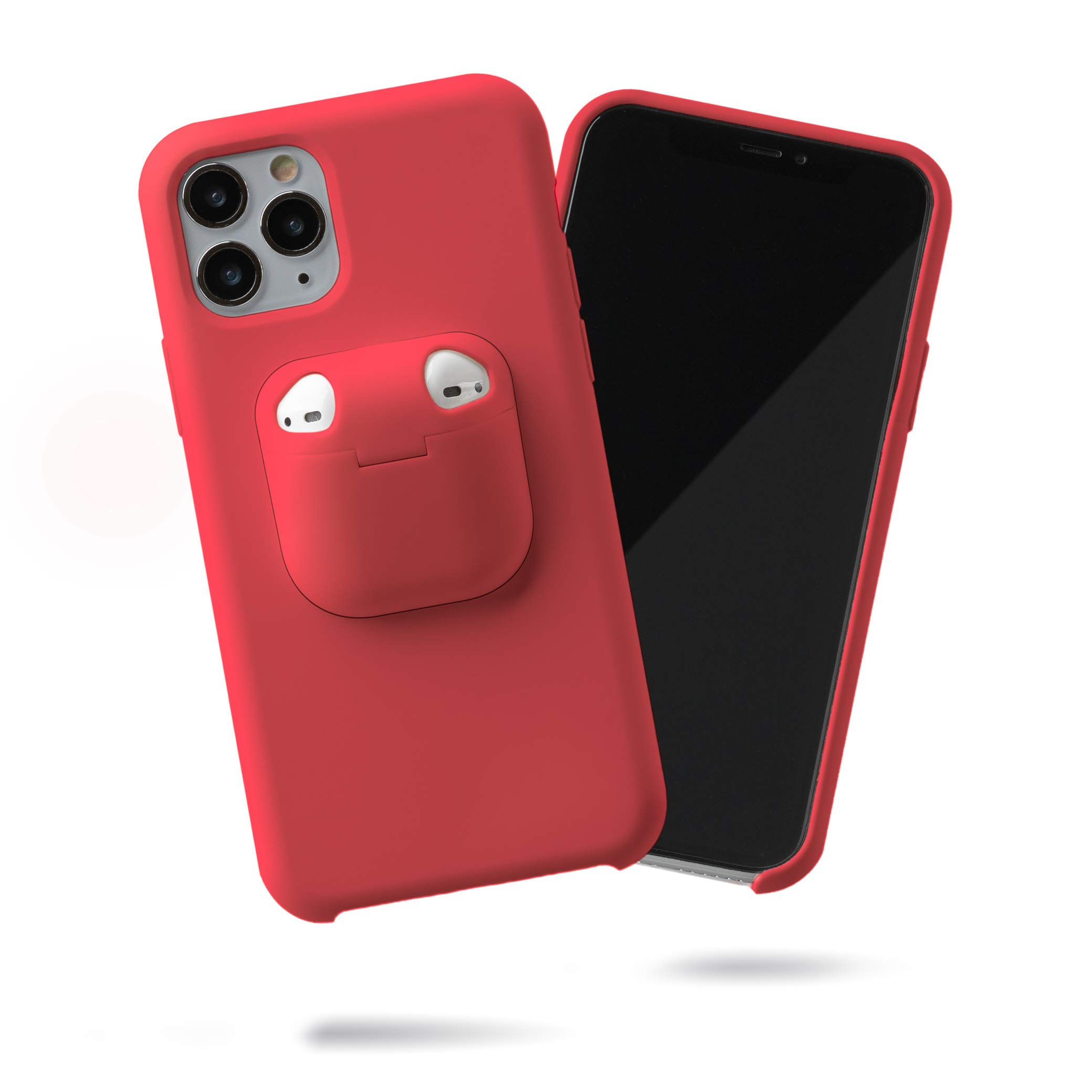 SteepLab iPhone Case with AirPods Holder - The Liquid Silicone Gel Case  Designed for iPhone 11 Pro (2019, 5.8\