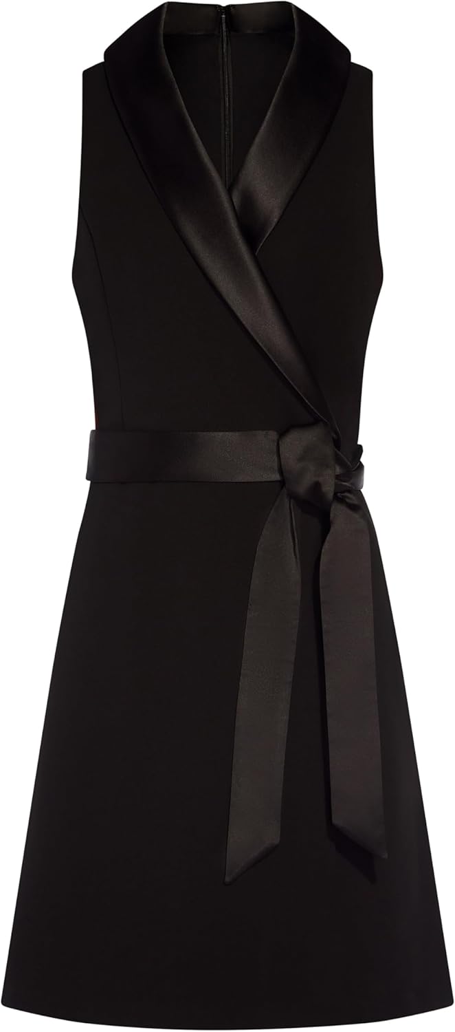 Adrianna Papell Womens Crepe Tuxedo DressDress - Image 5