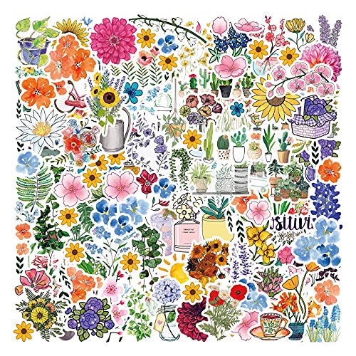 Cotrida 151 Pcs Flowers Stickers,Aesthetic Botanical Deco Paper Sticker For Scrapbooking, Journaling Supplies,Planners,Kid Diy Art Crafts,Bullet Journal,Laptop #TOP6