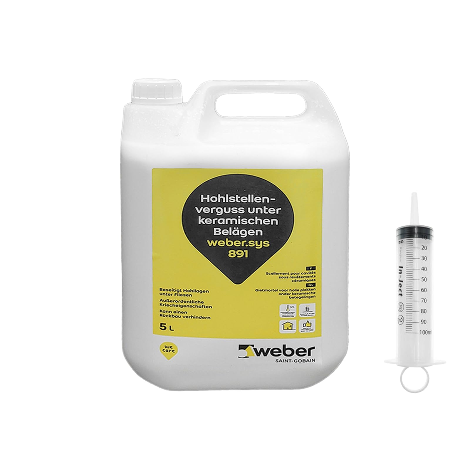 Weber.sys 891 - Moldeado para huecos (Weber.sys 891 5L + jeringa)