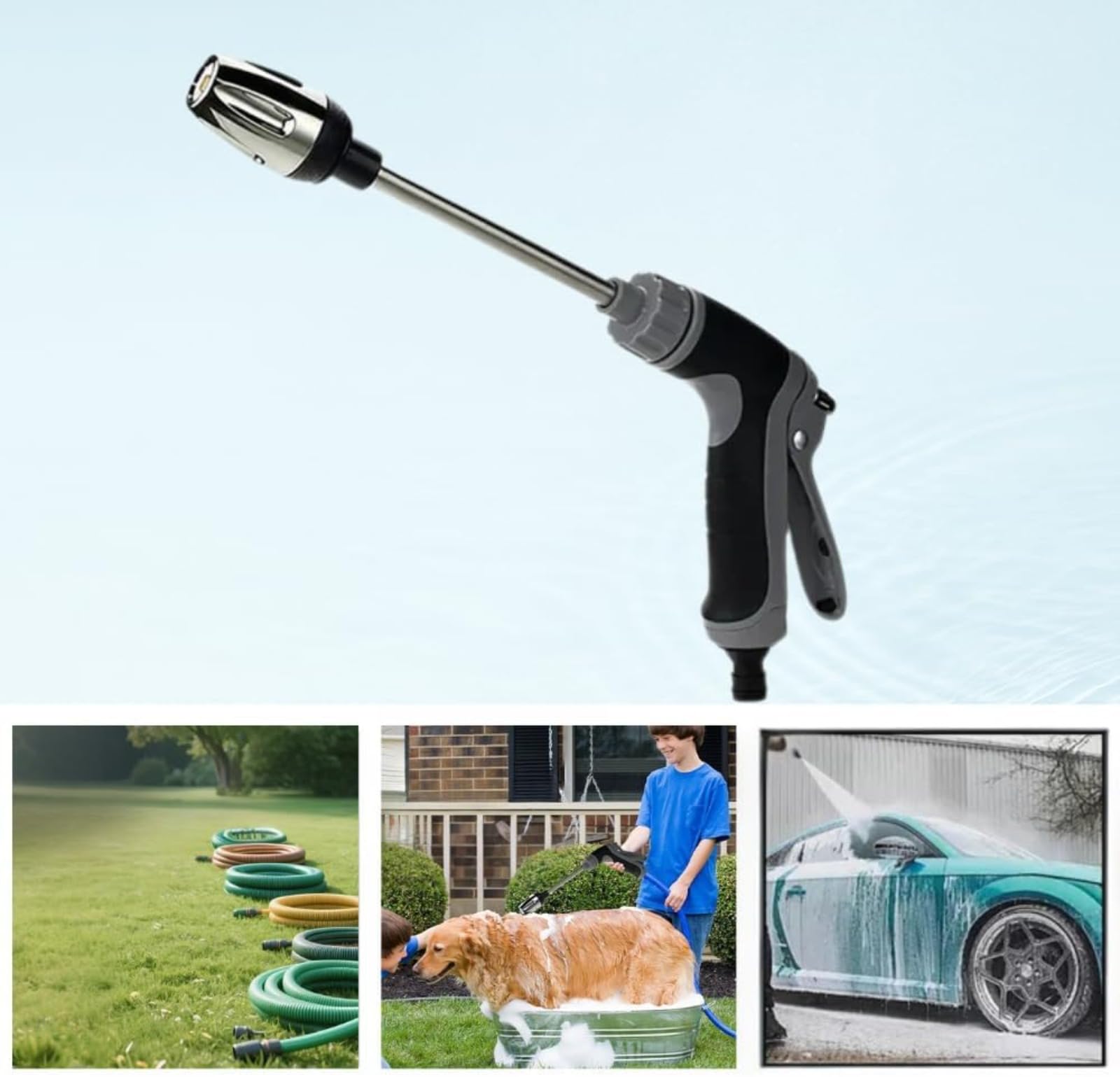 Jetterix Pressure Washer Nozzle Original, Power Jet Ugello per Tubo Pistola, per Pulizia di Autolavaggio, Vialetto, Patio e Giardino (1PCS)