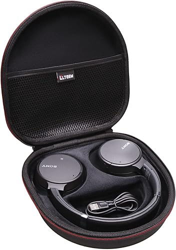 Miniatura 2 de LTGEM Funda rígida EVA para Sony WHCH700N o Sony WHCH710N Wireless Bluetooth con cancelación de ruido sobre la oreja, color negro exterior +
