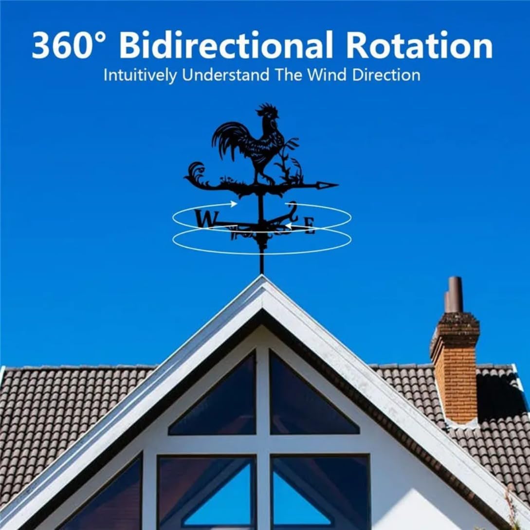 Rust-Proof Iron Rooster Weathervane Metal Weather Vane Yard Garden Barn Ornament Collies Shed Kit Weathercock for Garden Roofs (Poodle)