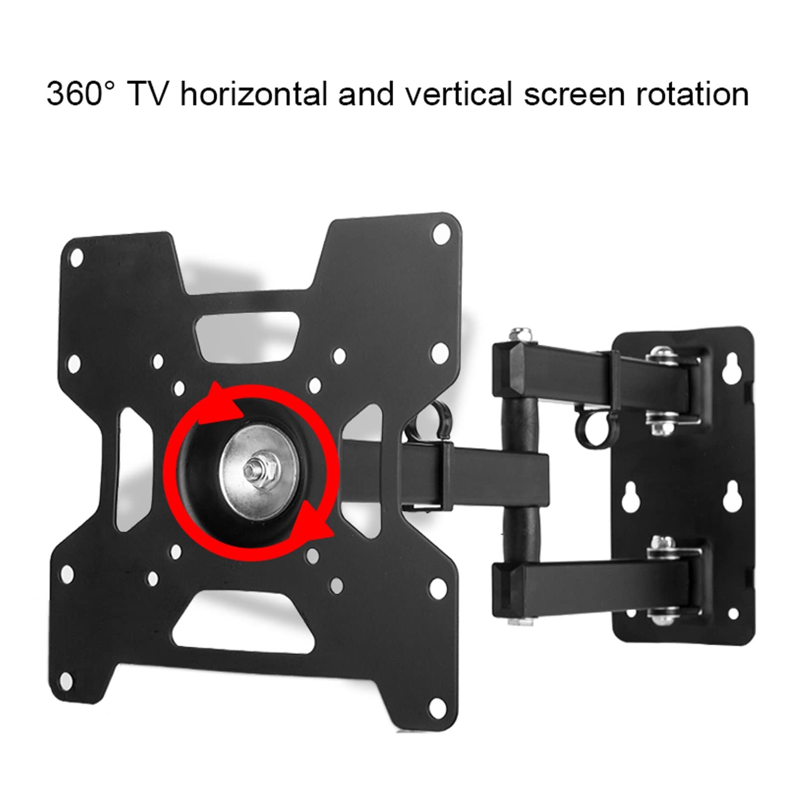 Supporto TV A Parete con Movimento Completo, Supporto per Monitor TV Snodabile per TV da 22-55 Pollici con Design A Fascetta per Cavi, Max 400X400 Mm.