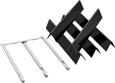 X Home Grill Replacement Parts for Weber Spirit & Spirit II 300 Series, Spirit E/S 310 Front-Mounted Control, Porcelain-enameled 7636 Flavorizer Bars and Stainless Steel 69787 Burner Tubes Set