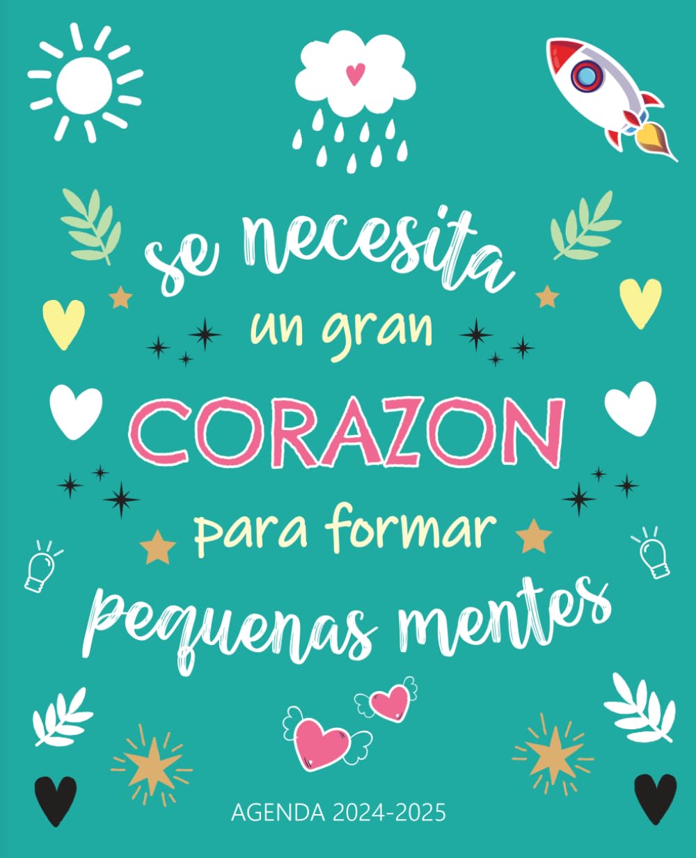 Agenda Maestra 2024 2025: Regalo de fin de año profesora infantil primaria | planificador semanal y mensual | una semana en dos páginas | 12 meses | cuaderno del profesor 2024/2025