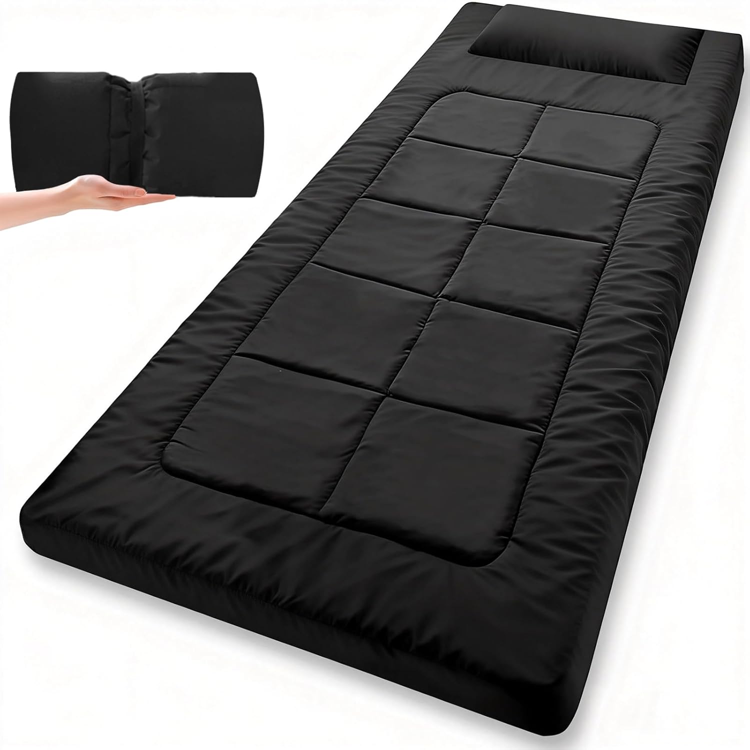 80 x 36 Inch Camping Cot Mattress Floor Mattress Waterproof Sleeping Pad for Camping Travel Easy to Store Floor Pad for Tent Cot Guest Garden Lawn Outdoor Indoor