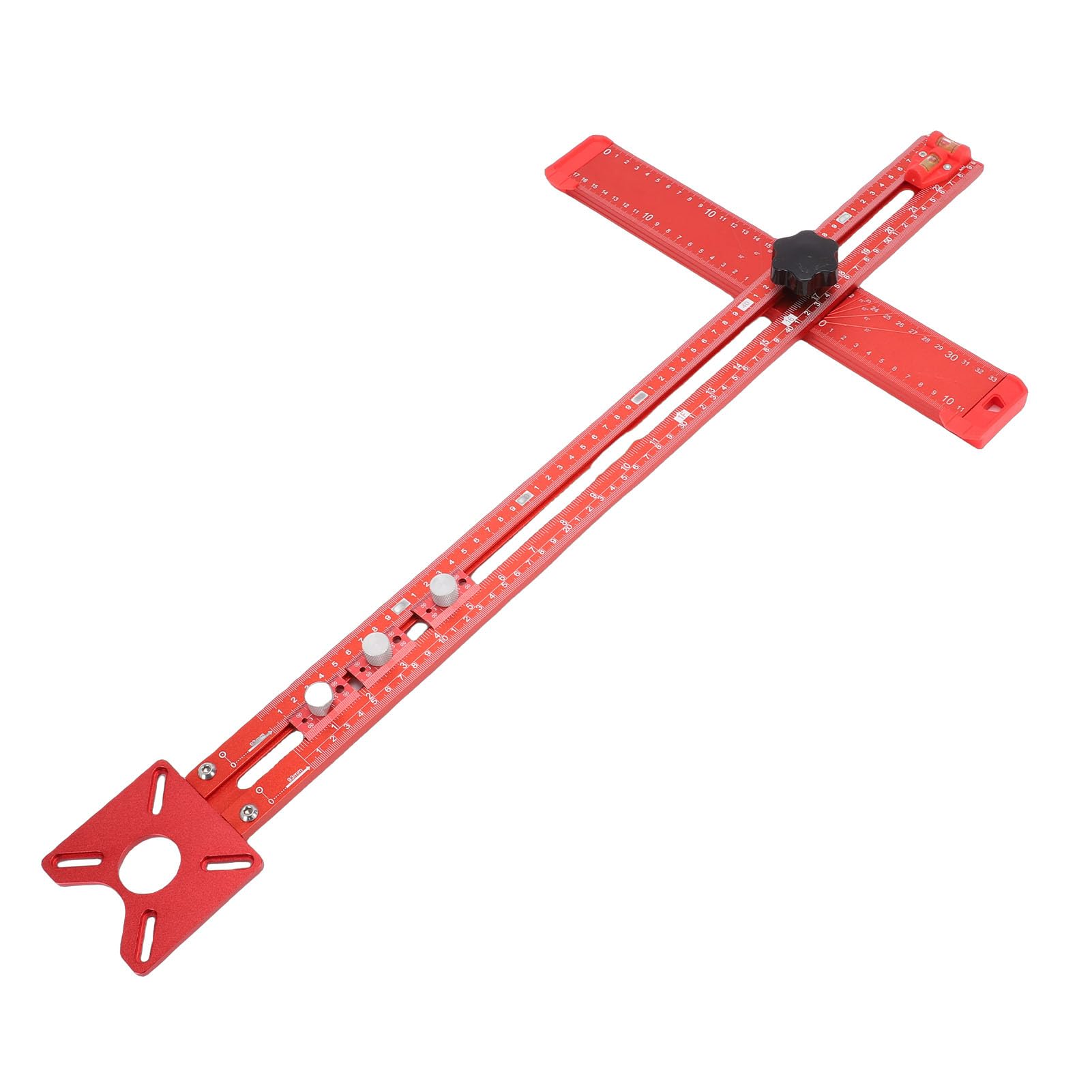 Linijka kwadratowa T Wiercenie Pozycjonowanie Linijka trasowania Przyrząd do okuć szafek ze stopu aluminium 73 cm do obróbki drewna