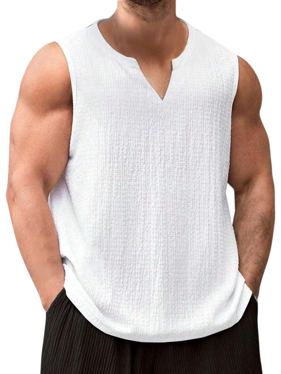 rodzen Men's Polycotton Oversized Sleeveless Tshirt-picture-28