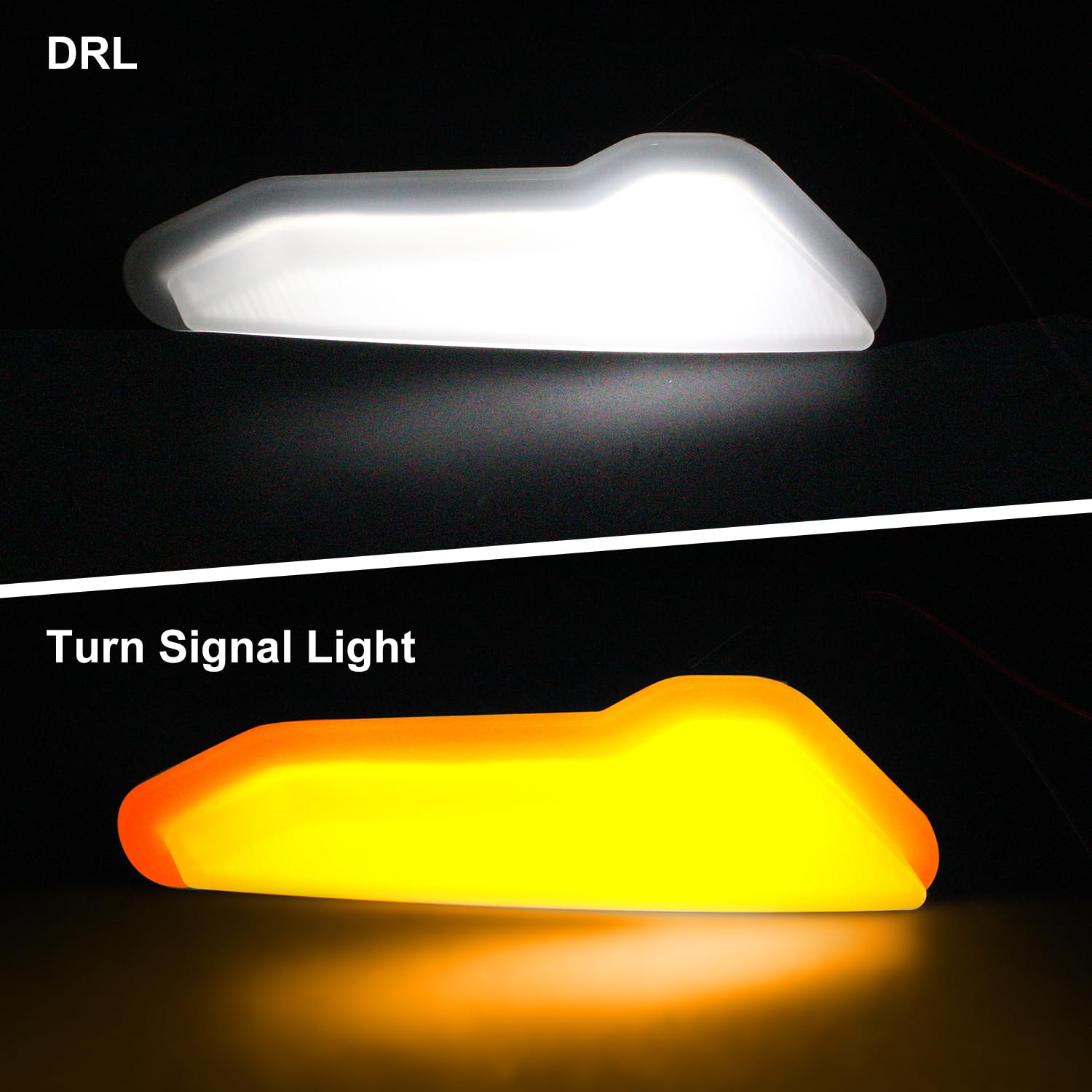 CPOWACE Pair Front LED Bumper Lights with DRL Turn Signal Light Compatible with Can-Am Outlander 500/700/PRO 2023 2024 2025 Accessories, Accent Fascia Auxiliary Lamp