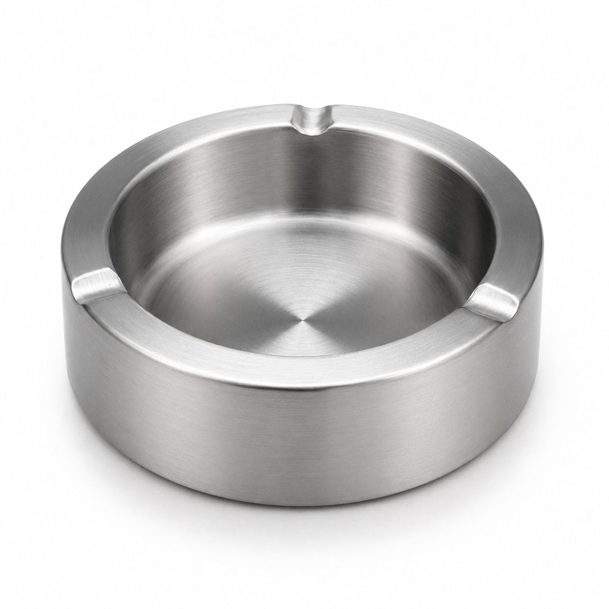 Round Stainless Steel Ashtray, Premium Quality, Silver, for Indoor and Outdoor Use-image-13
