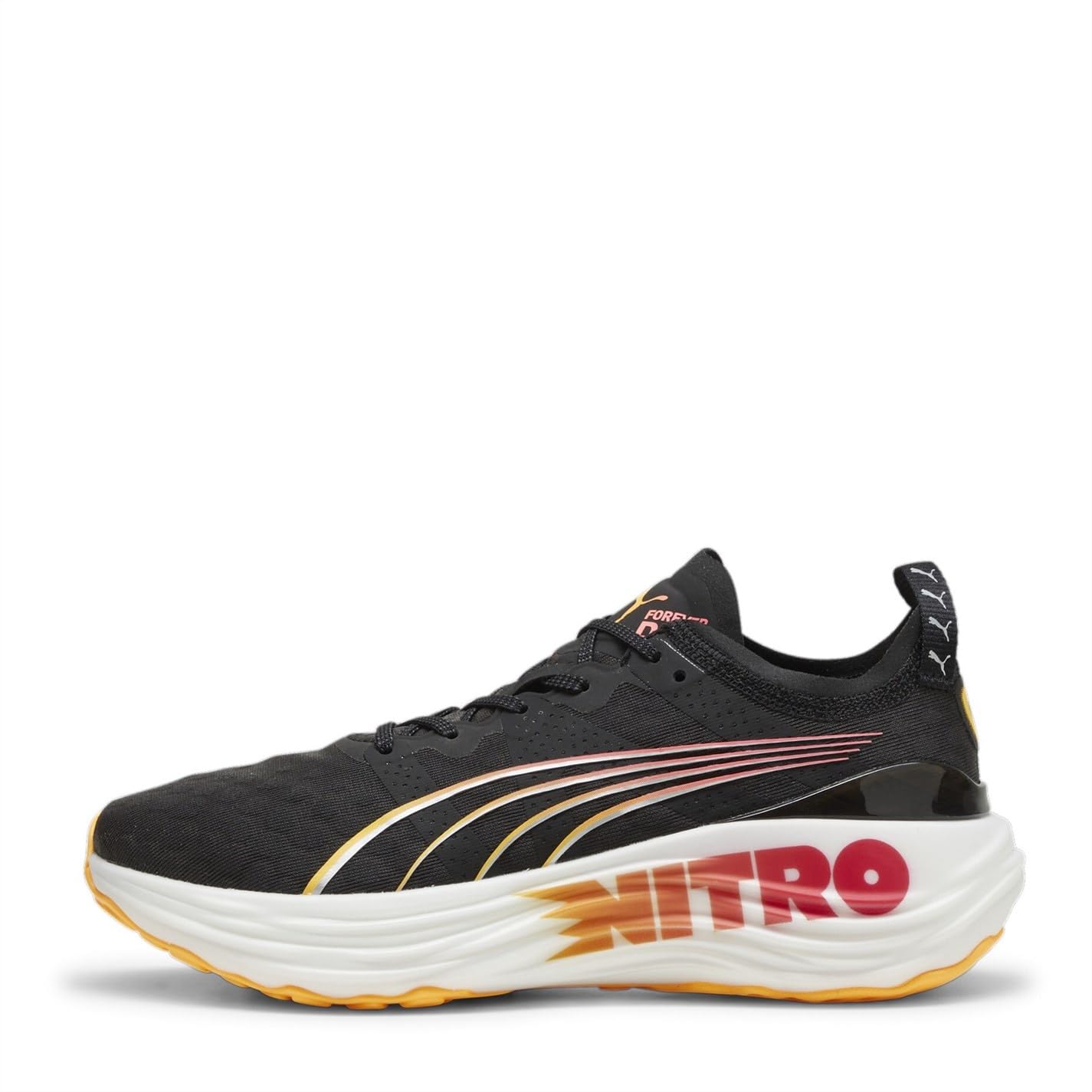 PUMA Chaussures de Running Noires/Oranges Femme Foreverrun