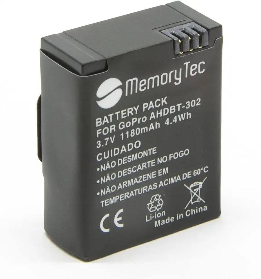 Bateria AHDBT-201 AHDBT-301 1180mAh para câmera e filmadora Go Pro Gopro HD Hero 3 Hero3+