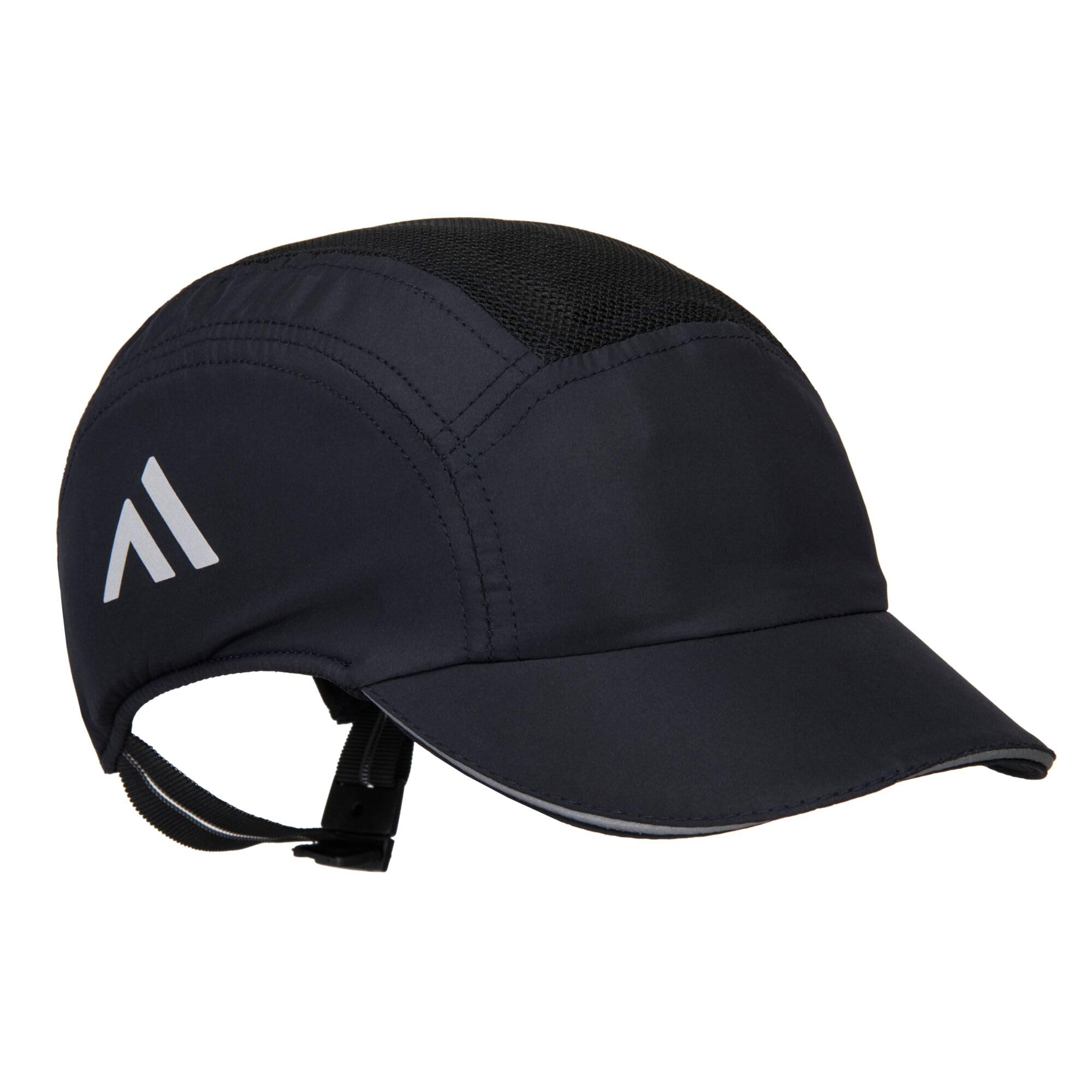 Portwest PS79 Airtech Light Bump Cap Lightweight Head Protection Impact Resistant Shell Ventilated Design Reflective Piping Adjustable Fit Certified Safety, Navy, One Size