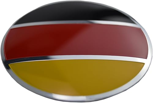 Miniatura 5 de 4X 2.224 in  2.24 pulgadas bandera alemana cubo centro emblema para buje central tapa Porsche Mercedes Audi BMW VW Golf Opel Deutsch-Ness