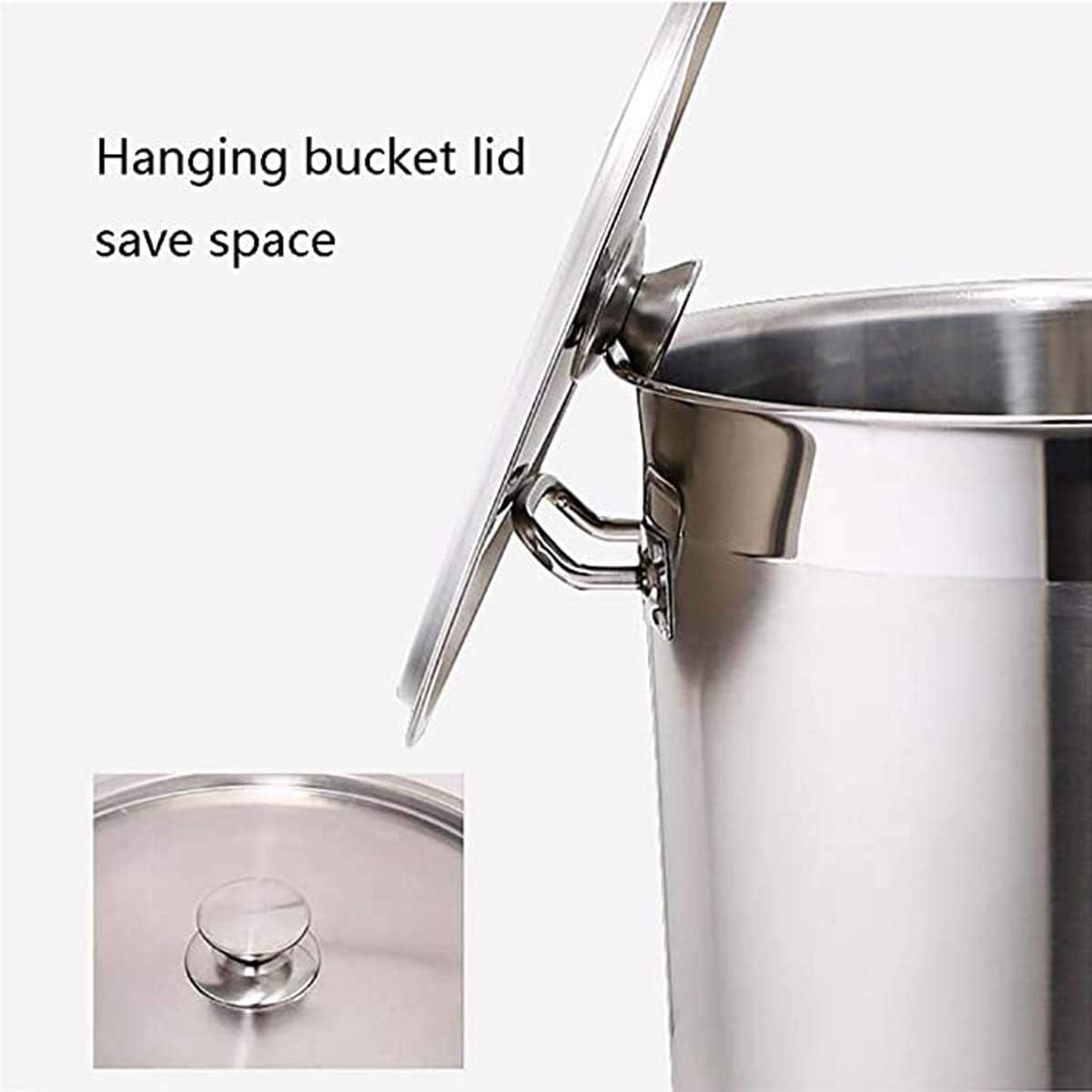 Stainless Steel Energy Saving Barrel,Large Capacity Water Storage Barrel,Large Cooking Pot,Braised Meat Barrel Soup Pot,Applicable To Canteens Restaurants Hotel Kitchens