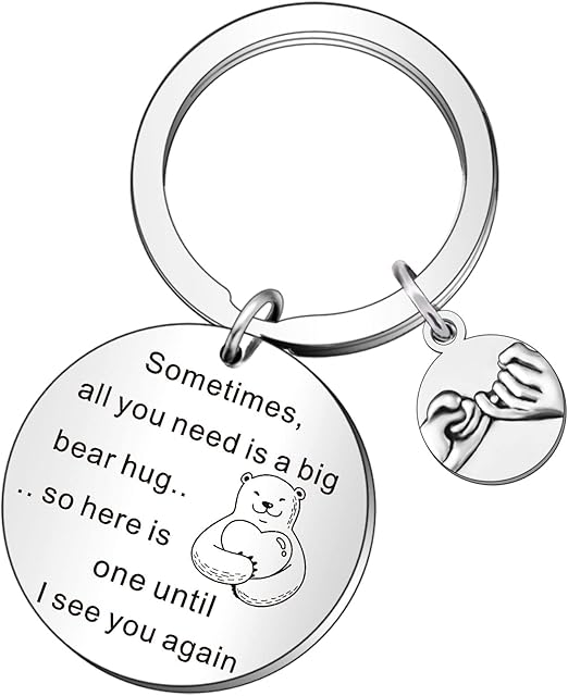 WTOPP Thinking of You Keyring Gifts Leaving Gifts Missing You Gifts for Her Him Hugs Gifts