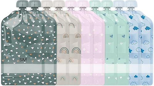 Simple Modern Bolsas reutilizables de comida para bebés para niños pequeños  Plástico sin BPA, apto para alimentos, apto para congelador, recargable