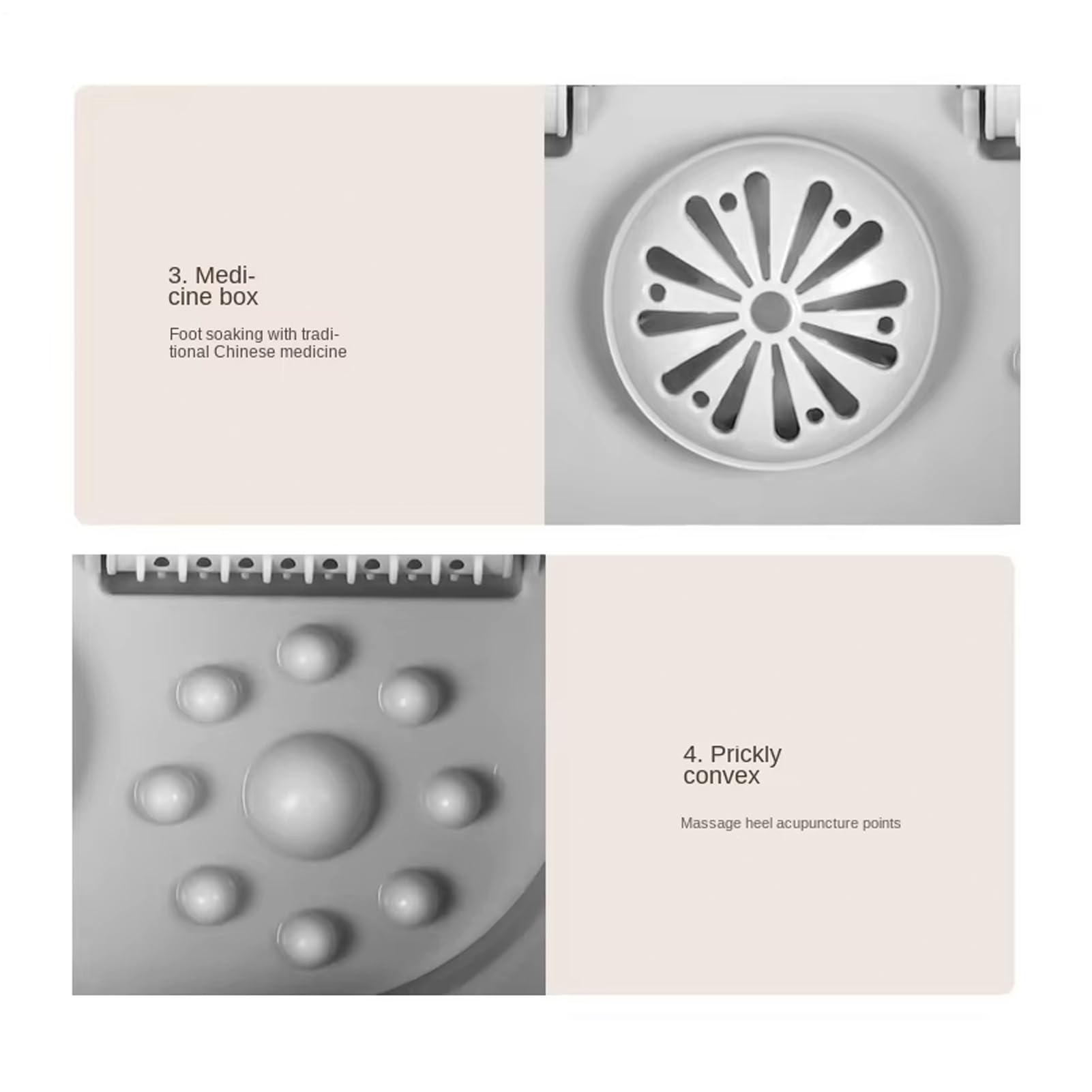 Baño de pies con calefacción y masaje - Baño de pies plegable y de masaje | Cubo de baño de pies plegable para viajes | Dispositivo de masaje de rodillos de relajación diaria para el trabajo