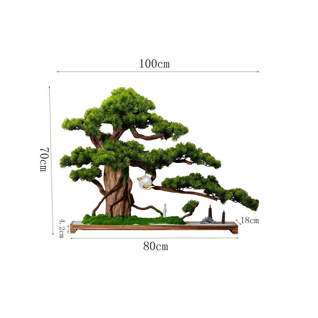 Soggiorno Grandi alberi bonsai artificiali for l'ingresso del soggiorno, ornamenti di benvenuto, piante finte di pino per esposizione