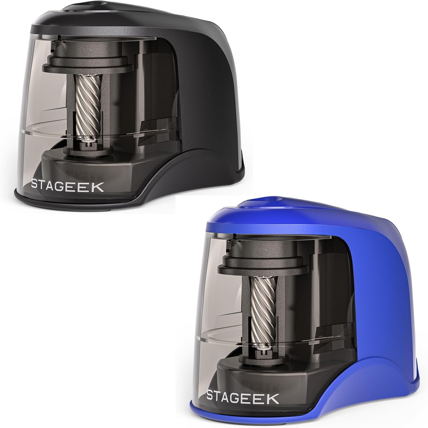 STAGEEK Electric Pencil Sharpener, Plug in or USB/Battery Operated. Works for No.2/Colored Pencils (6-8mm). Ideal for School Classroom Office Home