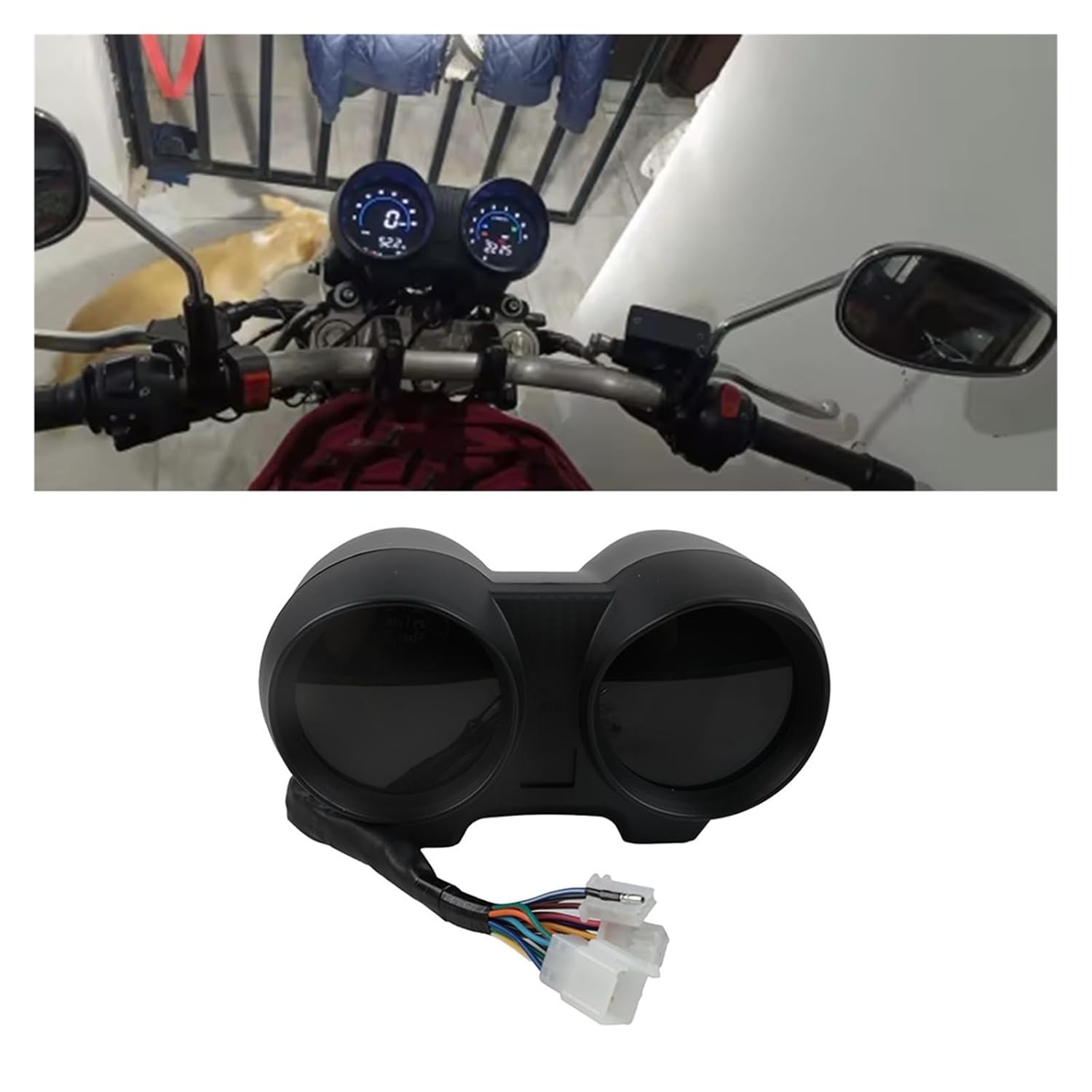 Motorcycle Speedometer Tachometer for Su&zuki GS500 GS 500 GN125 Universal Motorcycle Digital Speedometer Dashboard Tachometer Odometer Instrument Voltmeter