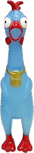 Miniatura 9 de Animolds Squeeze Me - Juguete de pollo de goma Pollo chirriante gritando para niños y perros Regalo novedoso de broma
